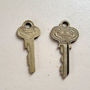 Vintage (2) Russwin Dragon Design Keys